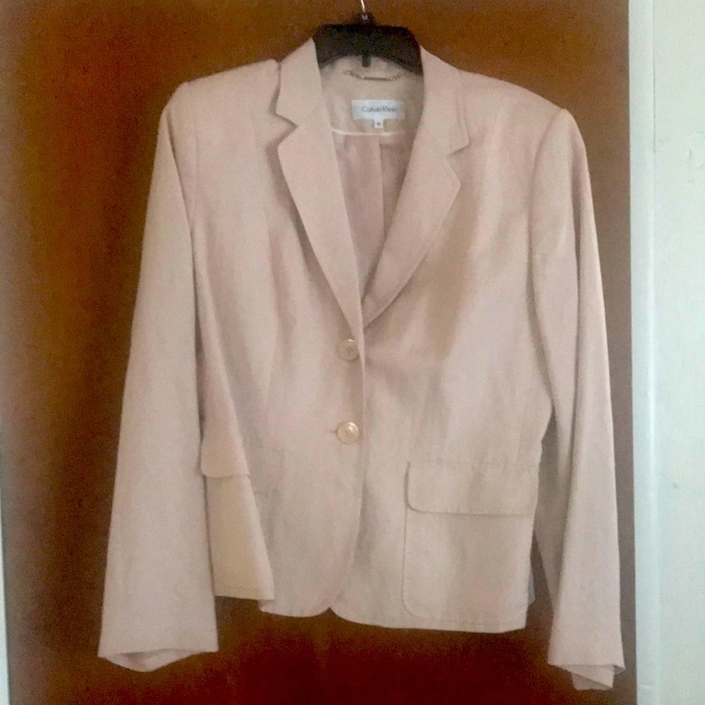 Calvin Klein linen jacket sz 16